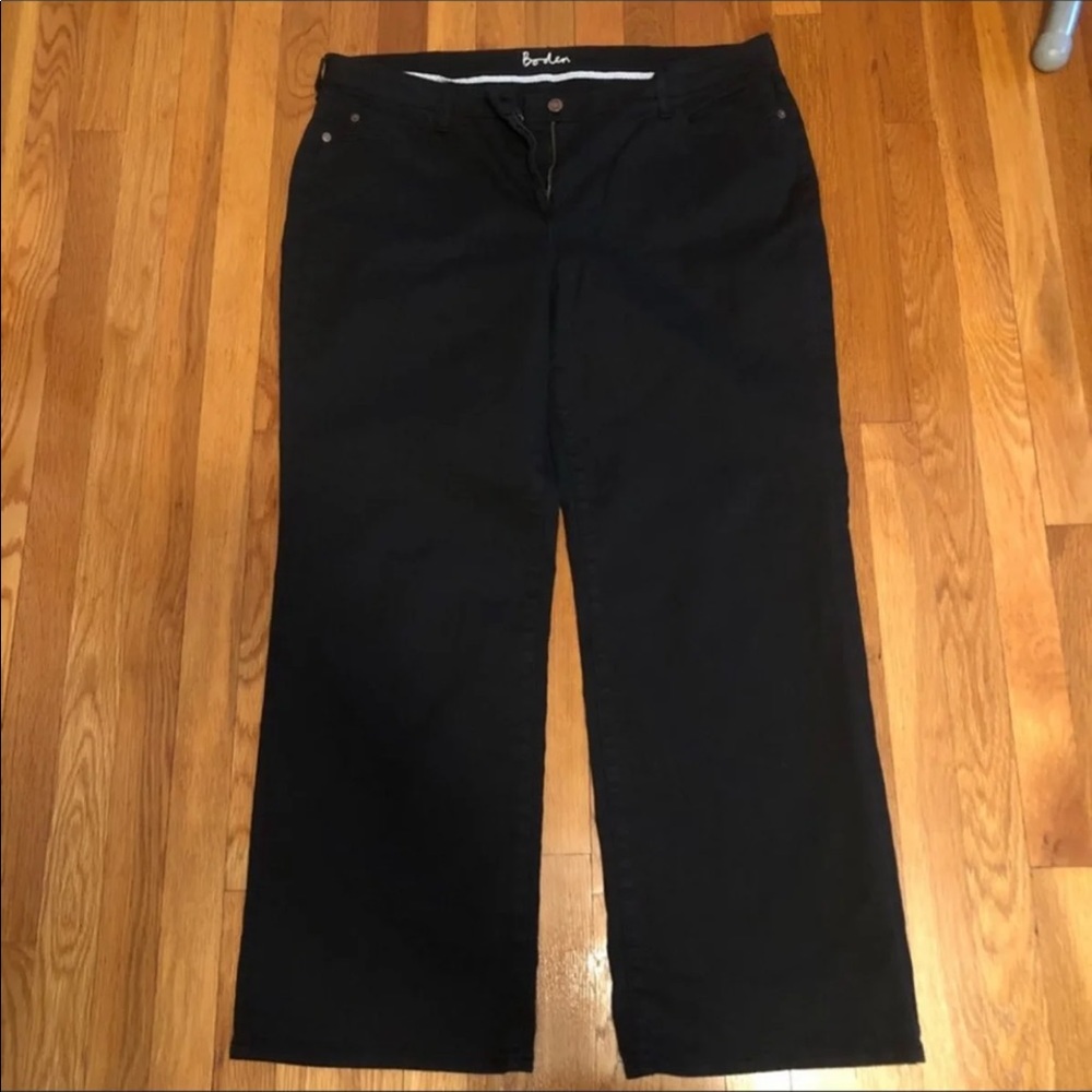 Boden size 16 black wide leg jeans